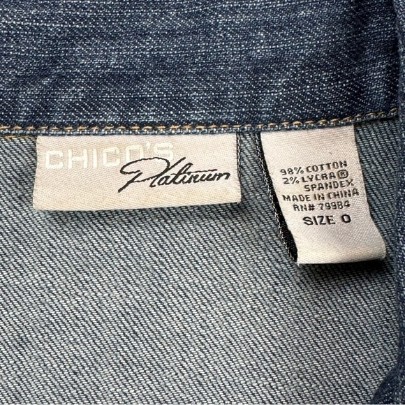 Chicos Platinum Jean Jacket - Picture 8 of 9
